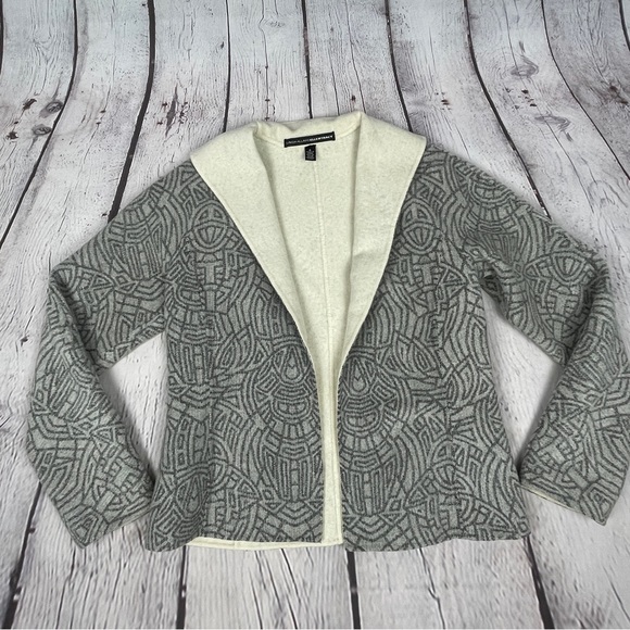 LINDA ALLARD ELLEN TRACY 100% wool tab collar open front jacket, size 4 - Picture 11 of 15